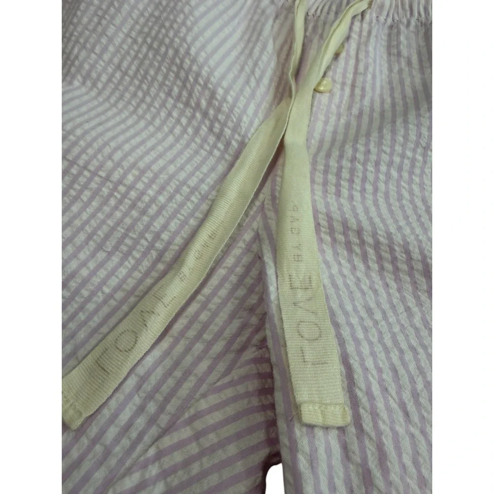 Love by Gap Pink Seercucker Pajama‎ Pants Womens, Small Striped Lounge Sleepwear